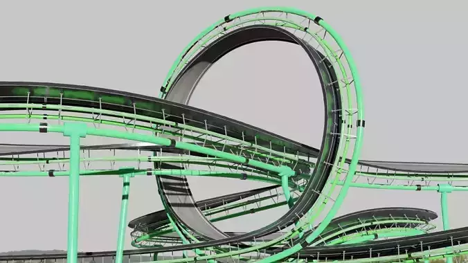 Acrobatic Track Low-poly 3D model