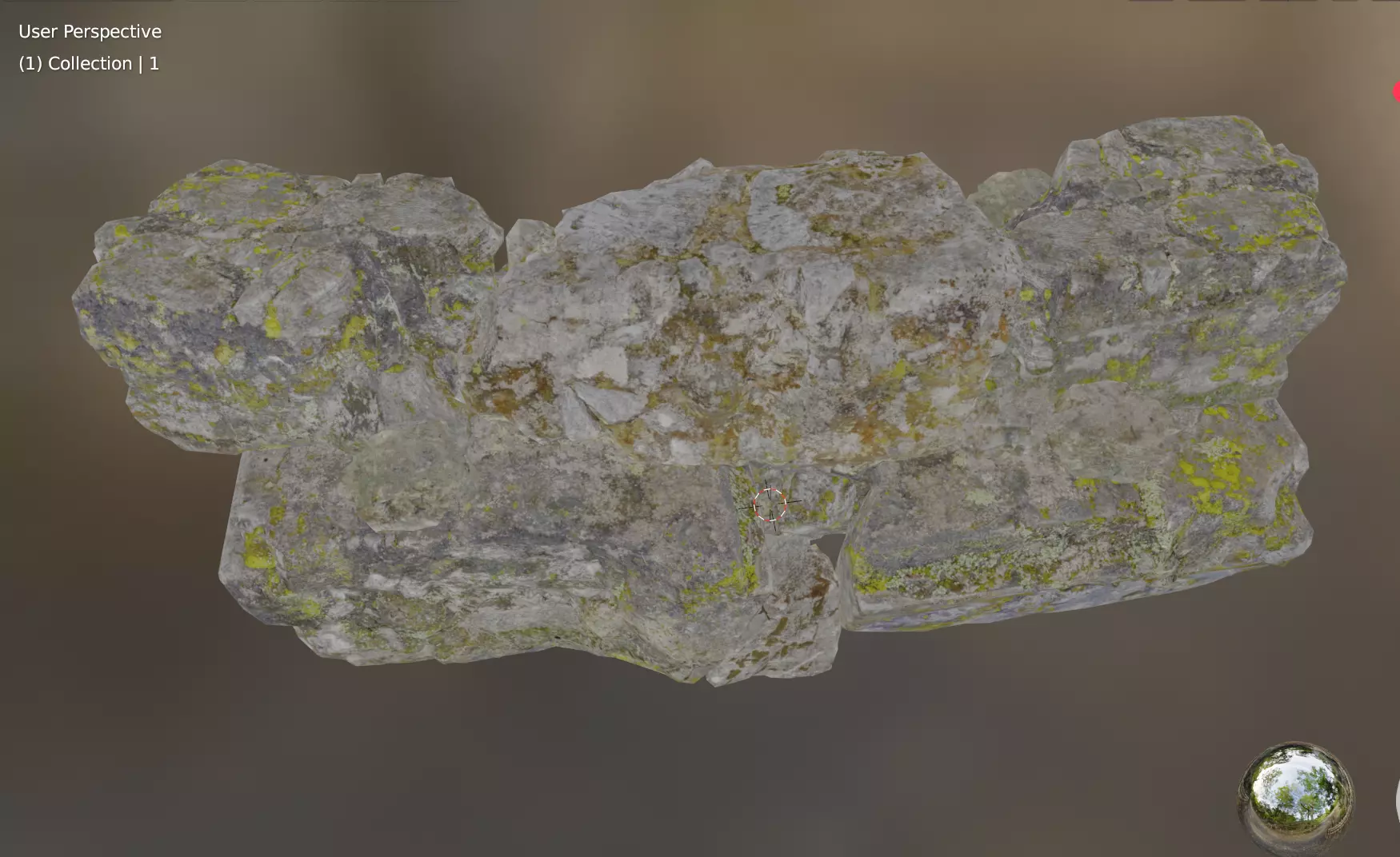 realistic rock mantle  Low-poly 3D model_0