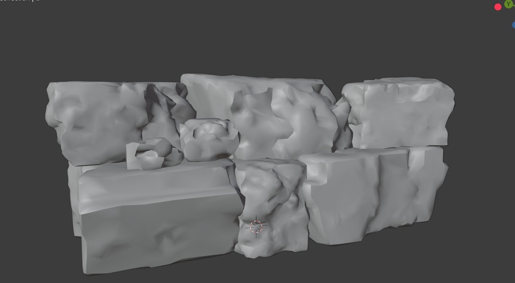 realistic rock mantle  Low-poly 3D model_3