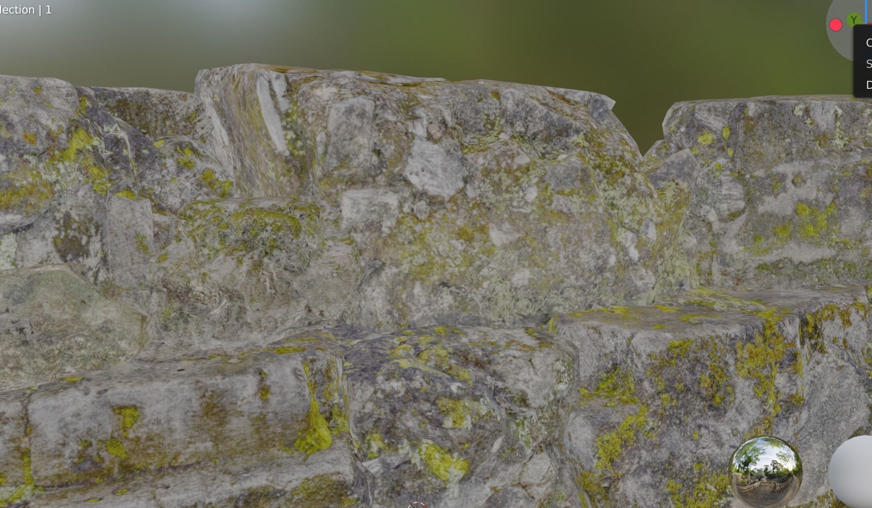 realistic rock mantle  Low-poly 3D model_2