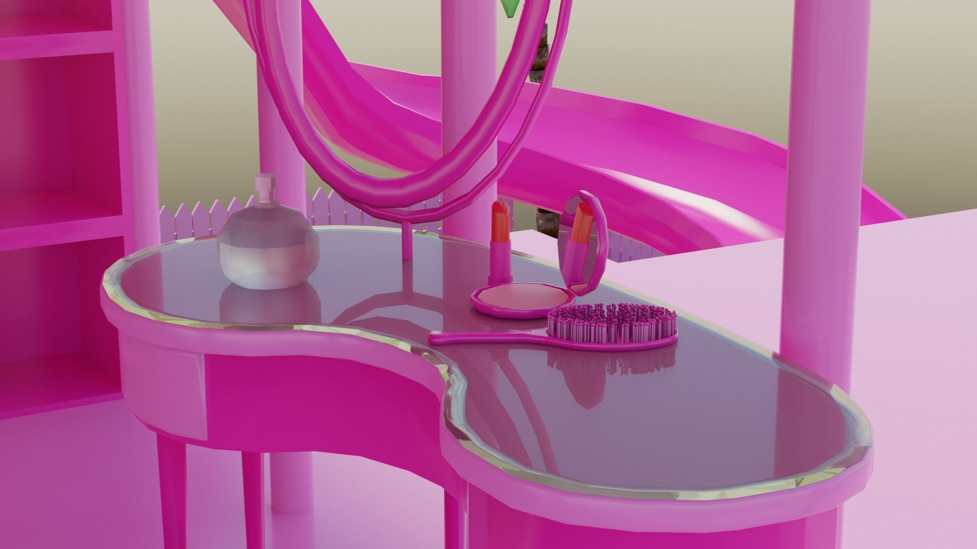 Barbie dream house 3D model_8