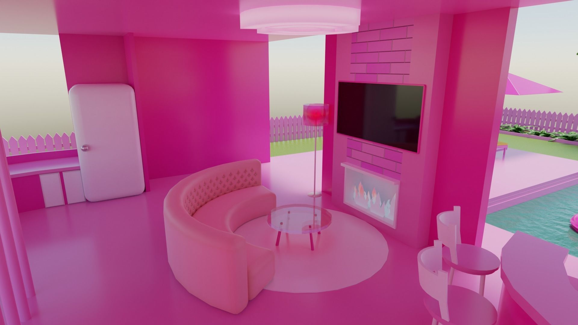 Barbie dream house 3D model_4