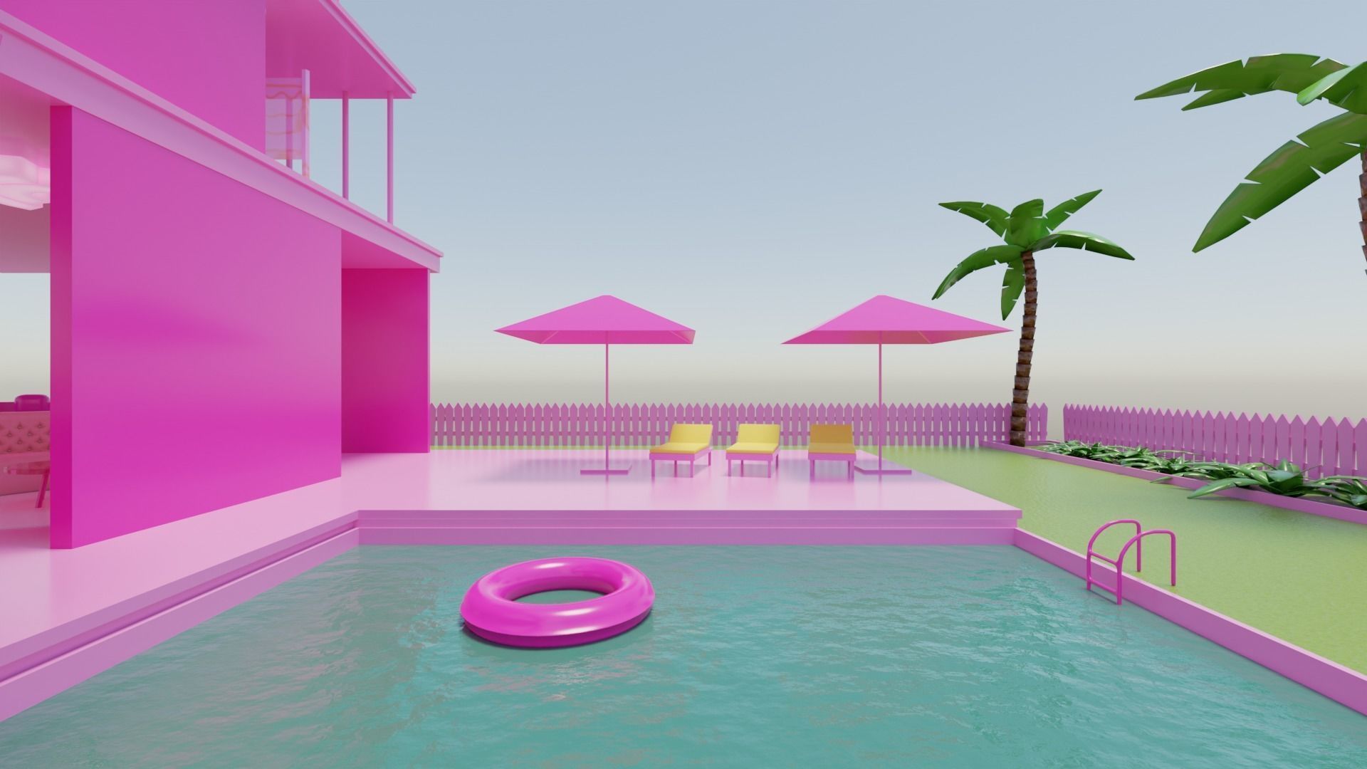 Barbie dream house 3D model_3