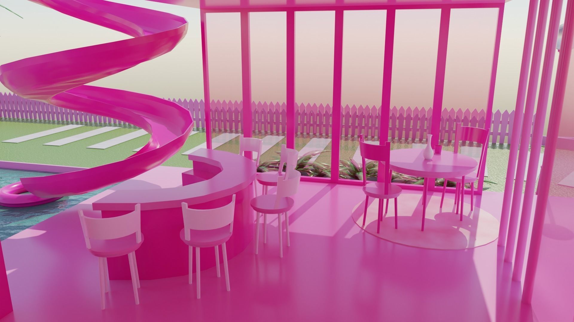 Barbie dream house 3D model_5