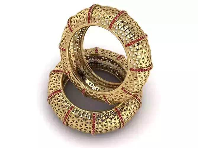 DIAMOND TURKEY SYLISH BANGLE BRACELET 3D print model