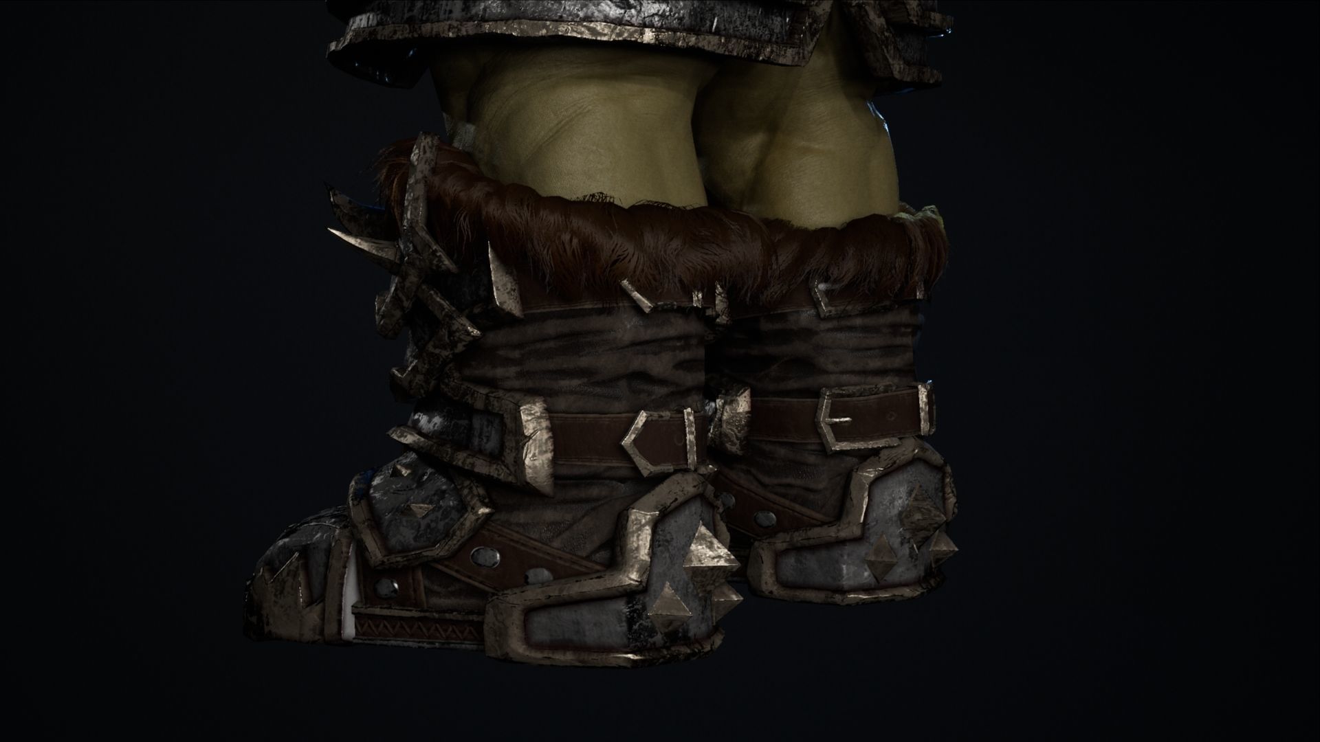 Ogre Warrior Low-poly 3D model_7