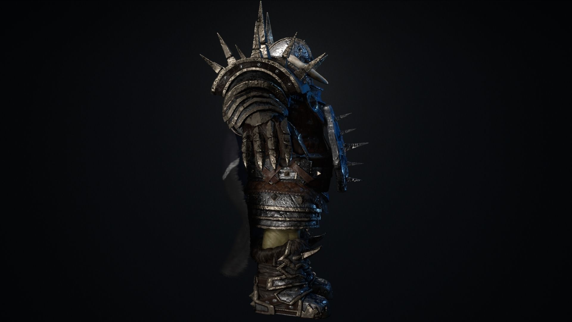 Ogre Warrior Low-poly 3D model_10