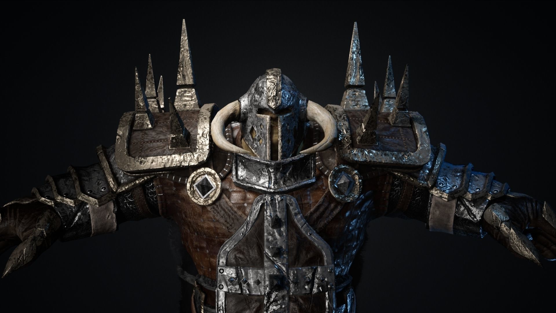 Ogre Warrior Low-poly 3D model_2