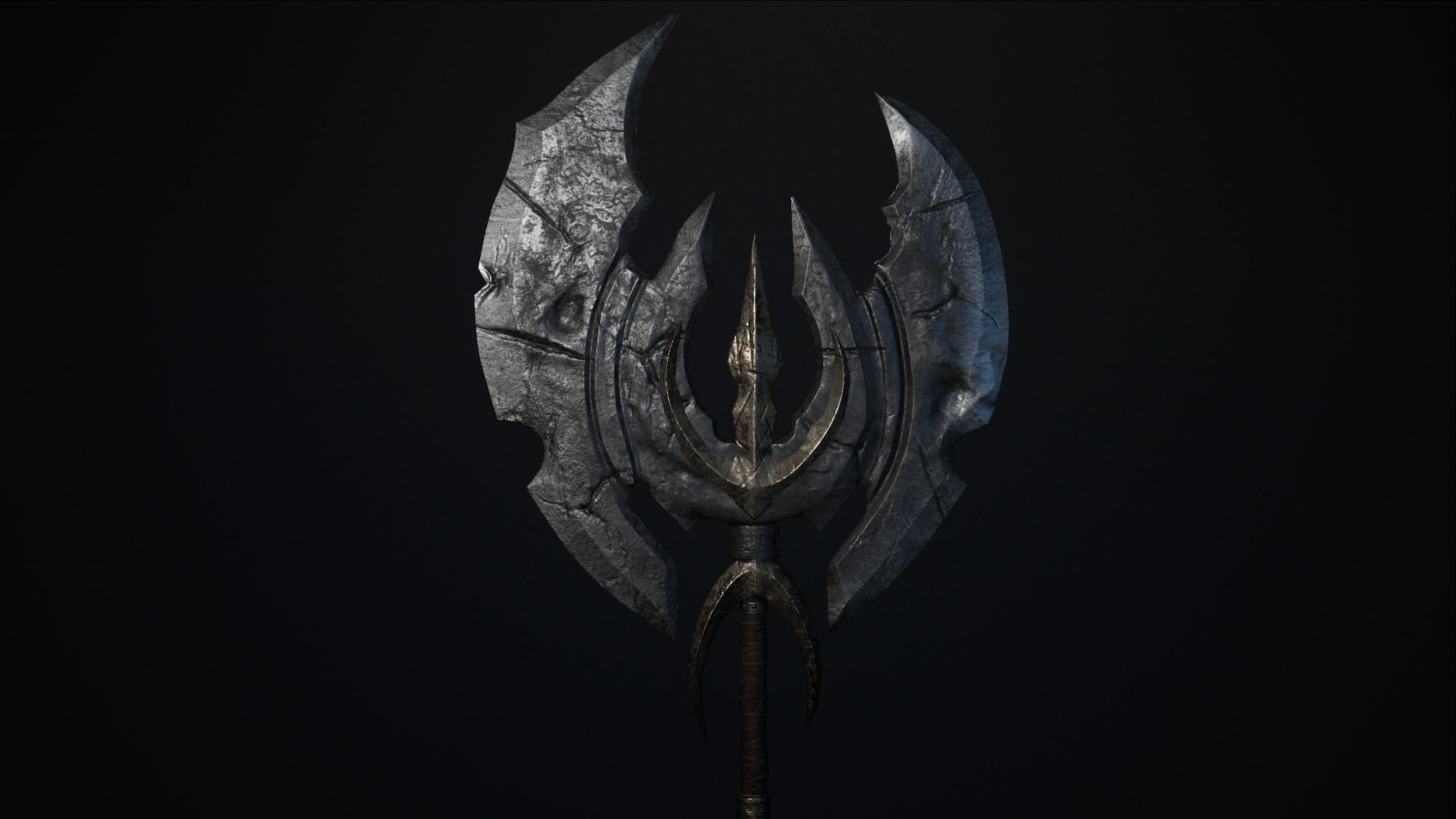 Ogre Warrior Low-poly 3D model_6