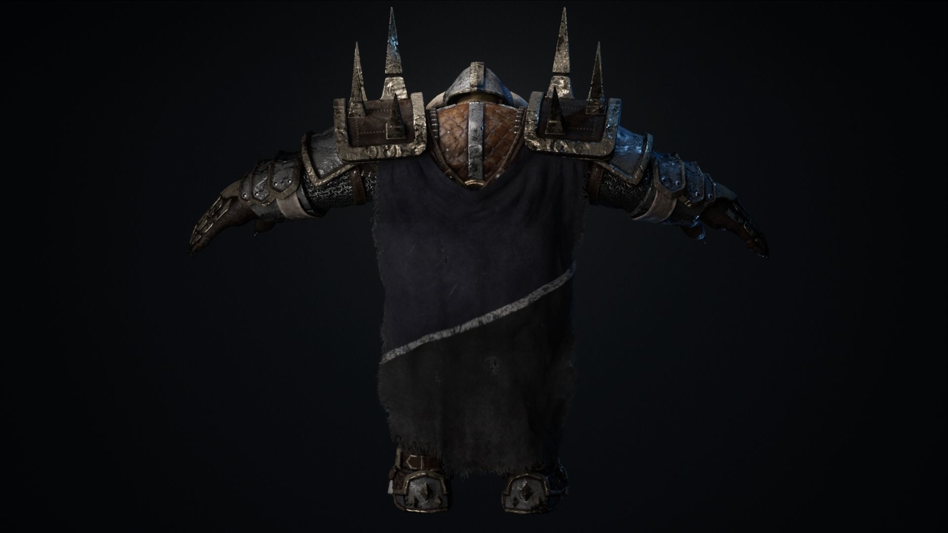 Ogre Warrior Low-poly 3D model_11