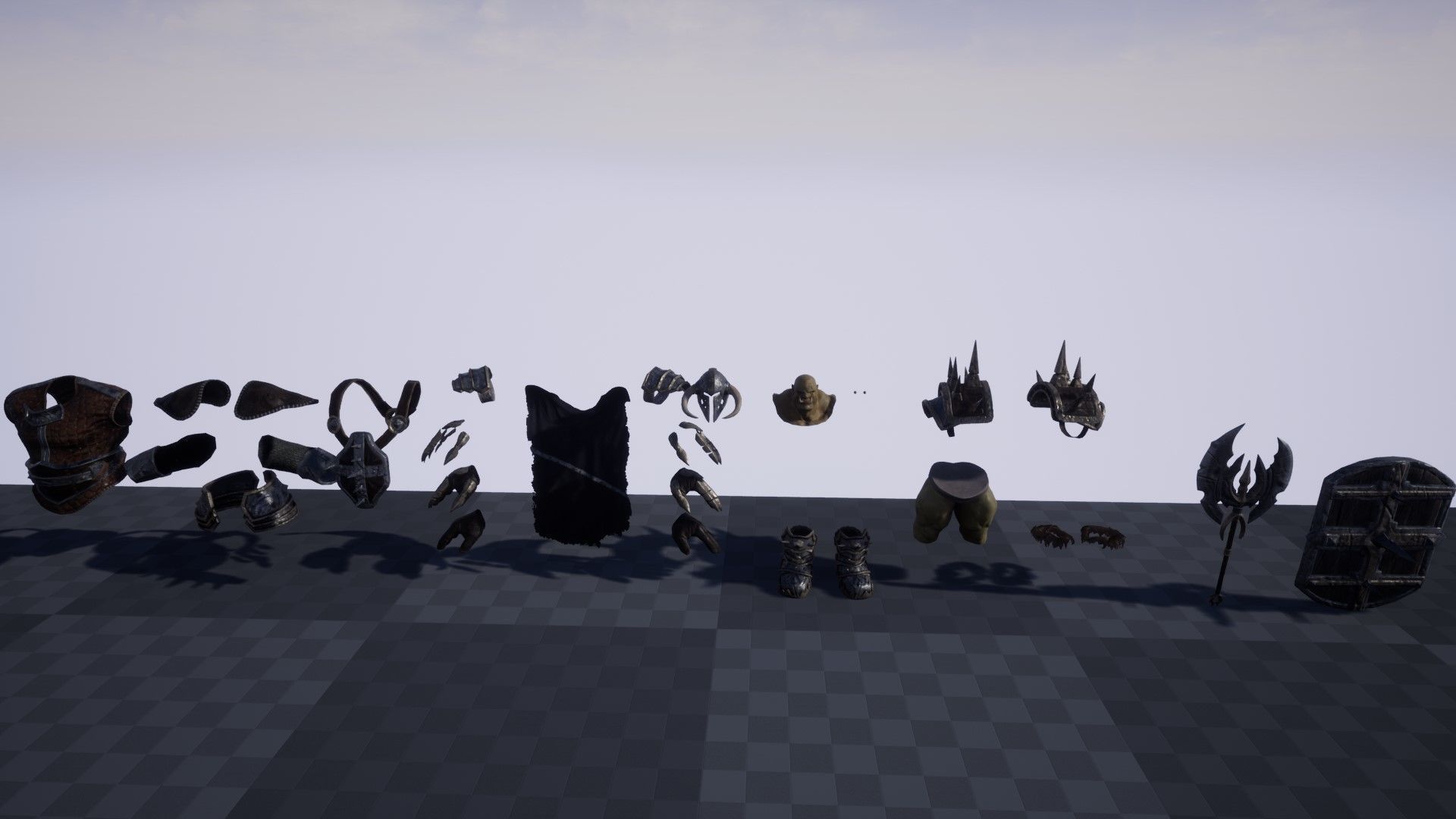 Ogre Warrior Low-poly 3D model_21