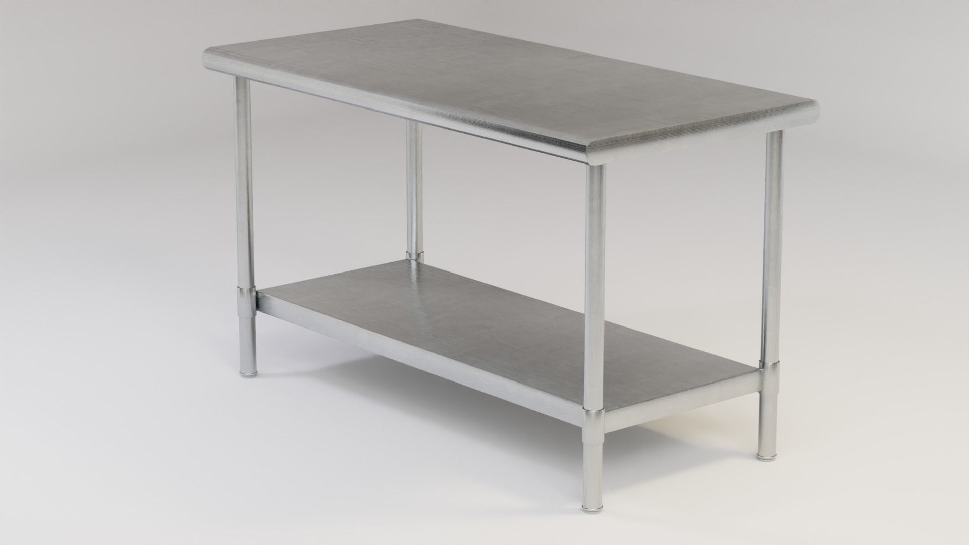 Stainless Steel Island Counter 3D model_5