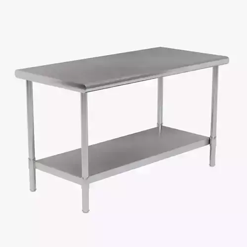 Stainless Steel Island Counter 3D model
