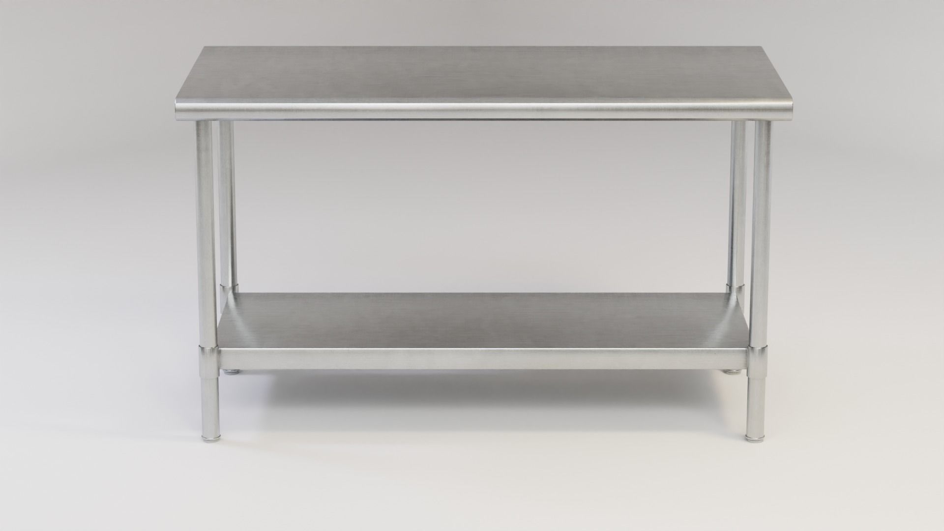 Stainless Steel Island Counter 3D model_4