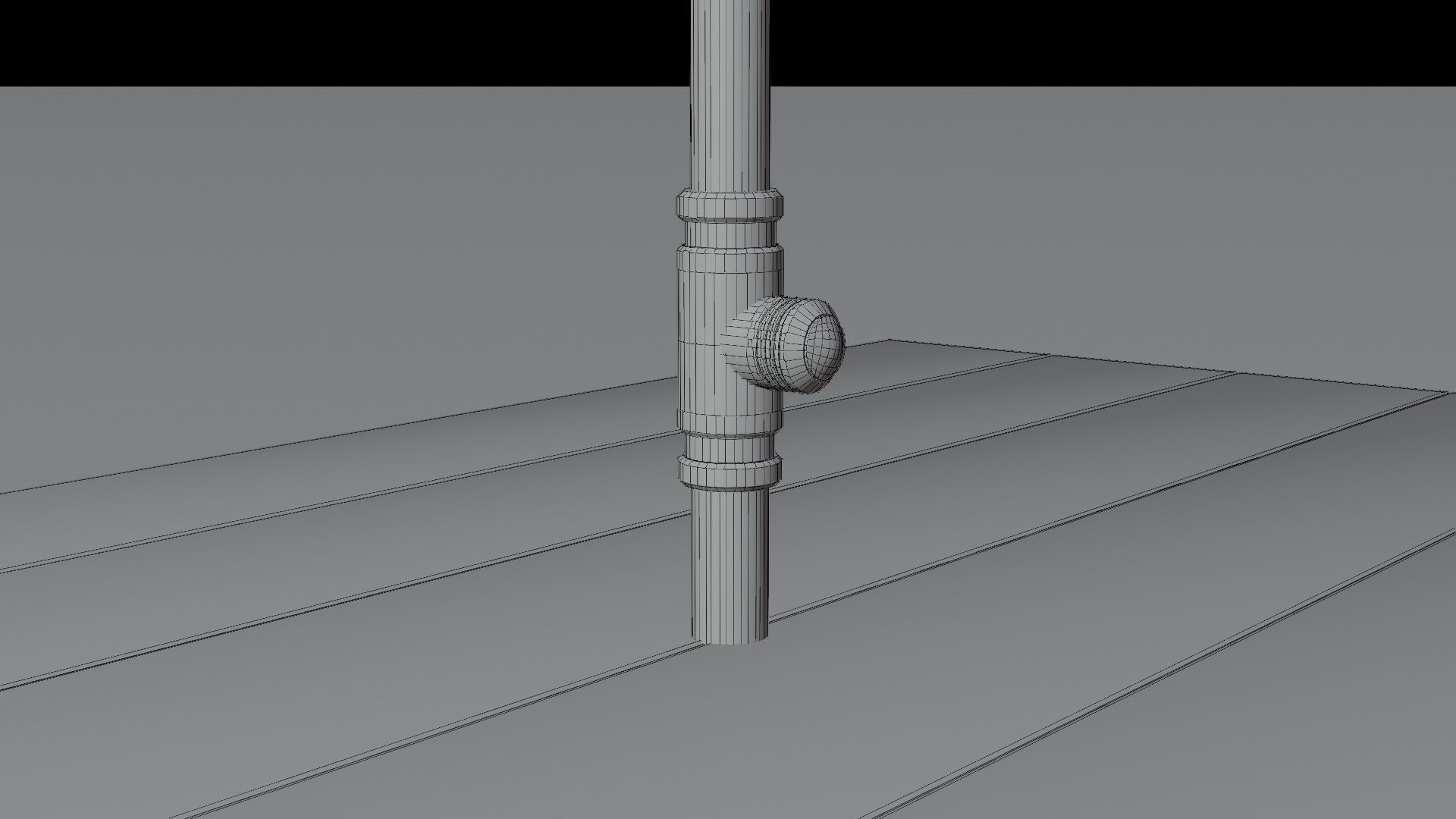 Umbrella Table Patio Chair id 5 Low-poly 3D model_14