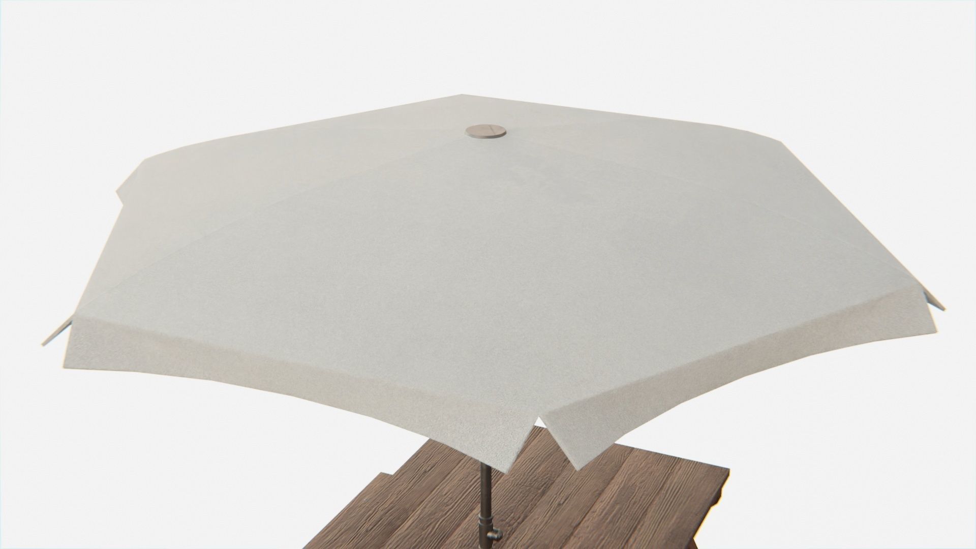 Umbrella Table Patio Chair id 5 Low-poly 3D model_6