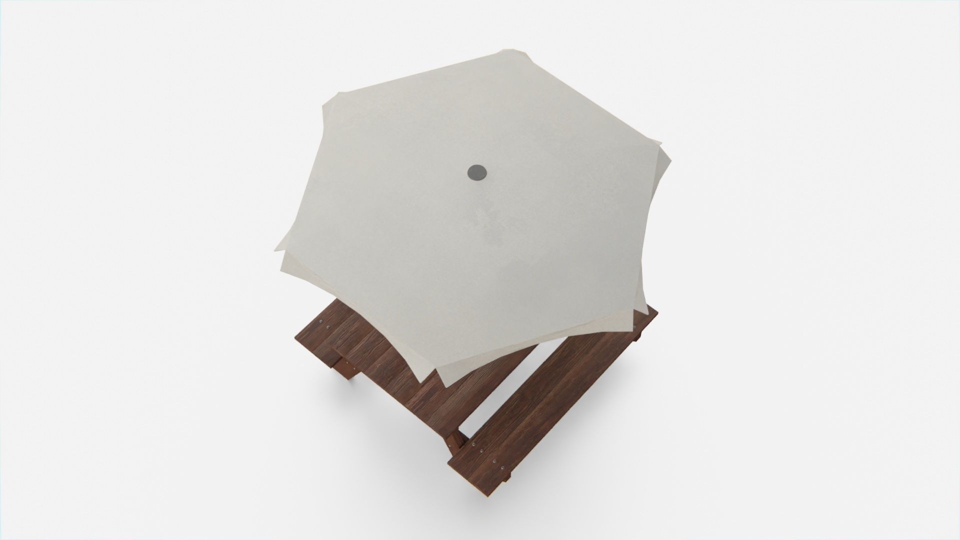 Umbrella Table Patio Chair id 5 Low-poly 3D model_9