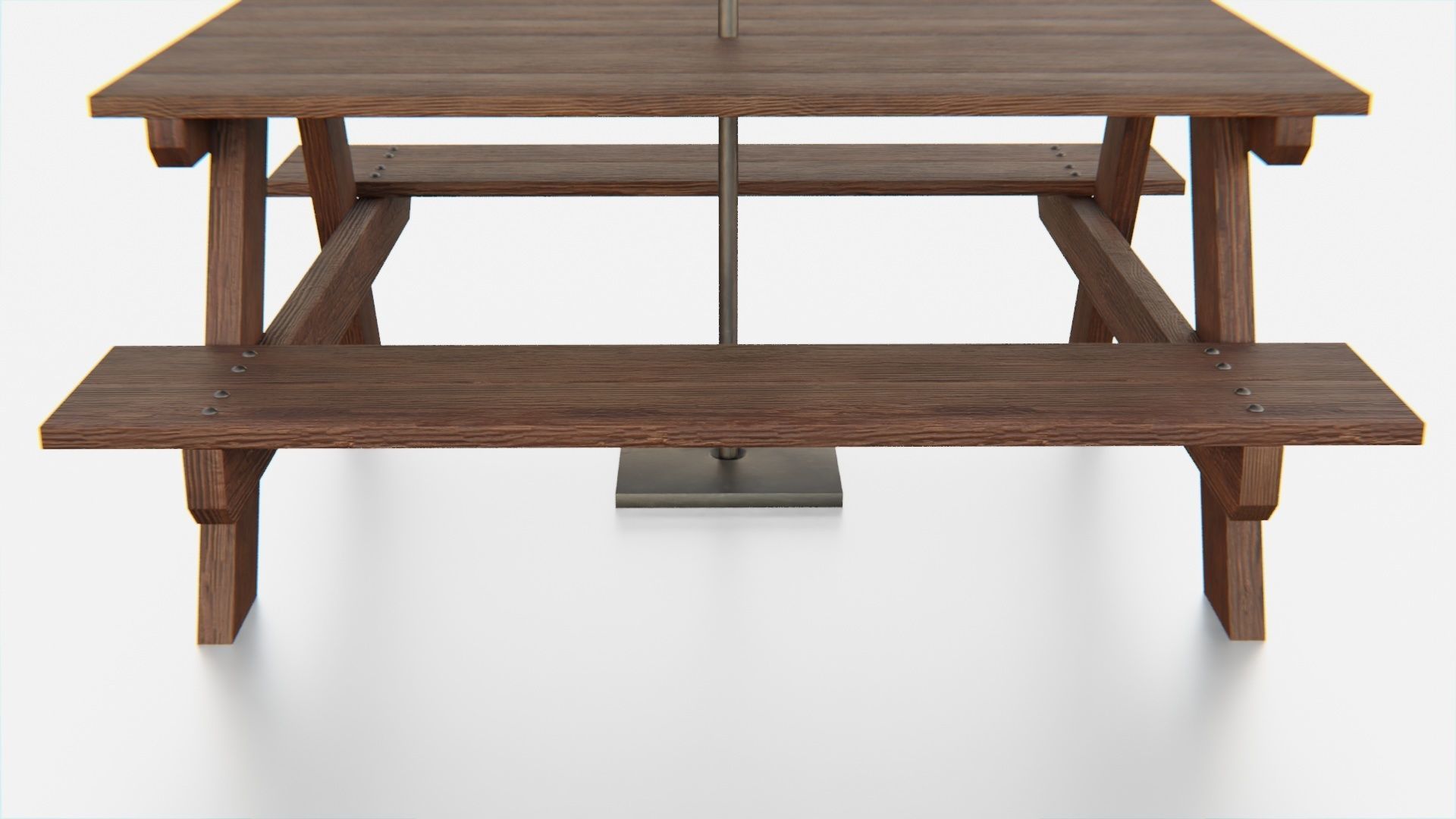 Umbrella Table Patio Chair id 5 Low-poly 3D model_2