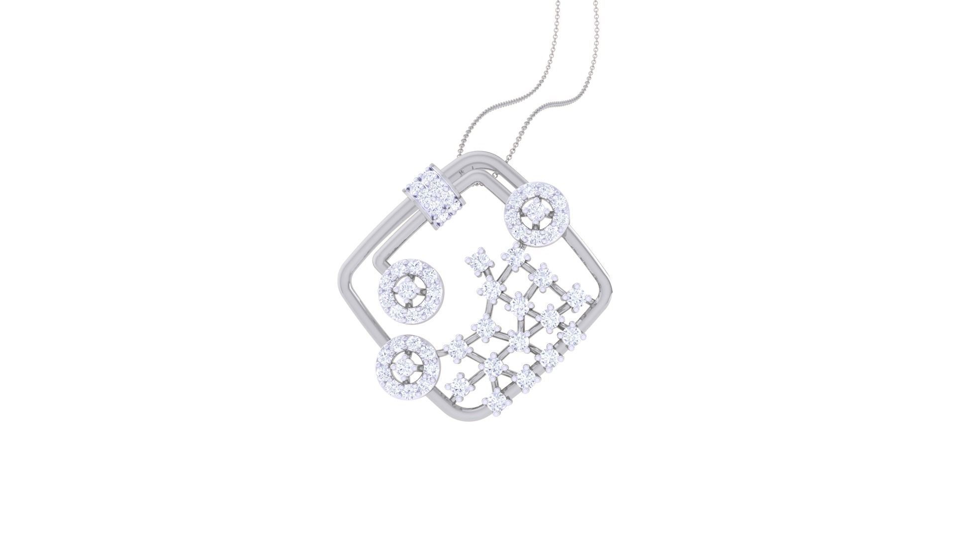 High Jewelry Pendant Necklace 3dm stl 3mf obj glb 3D print model_6