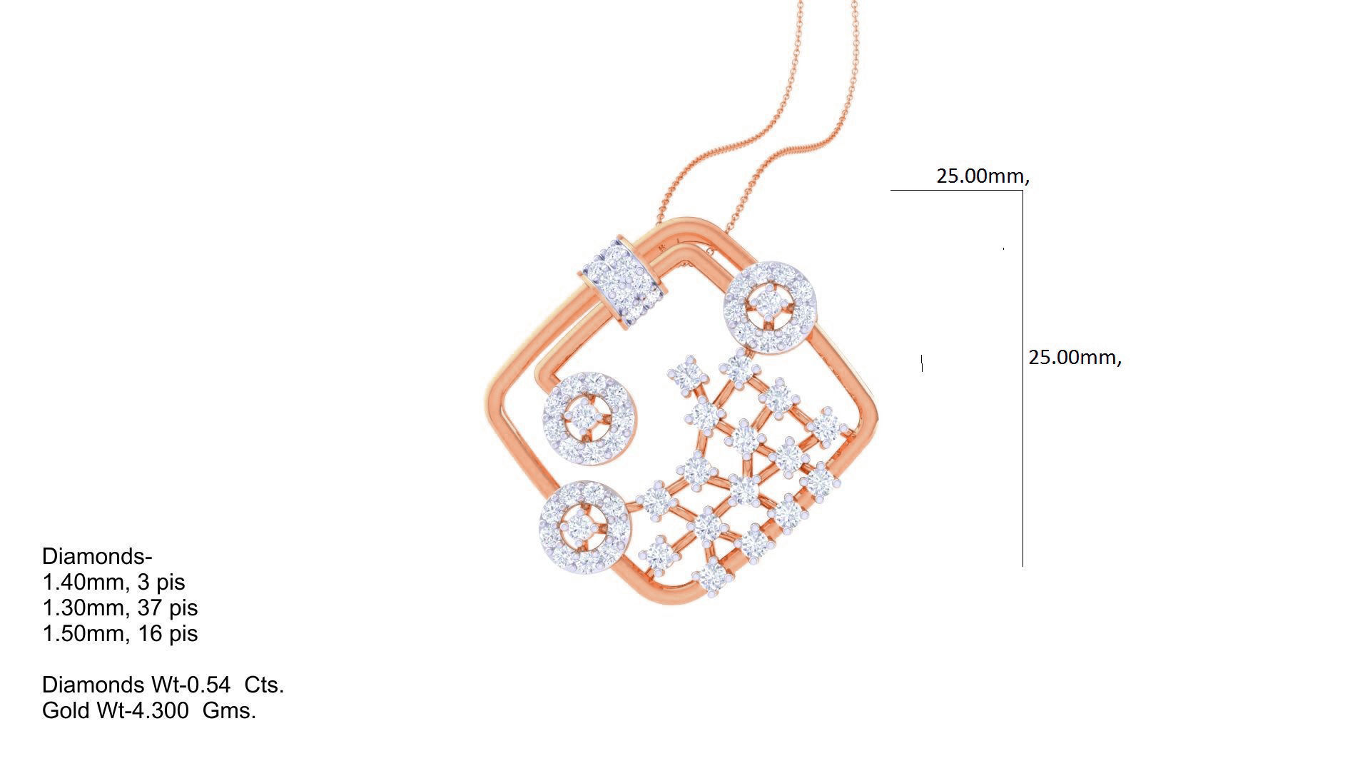 High Jewelry Pendant Necklace 3dm stl 3mf obj glb 3D print model_2
