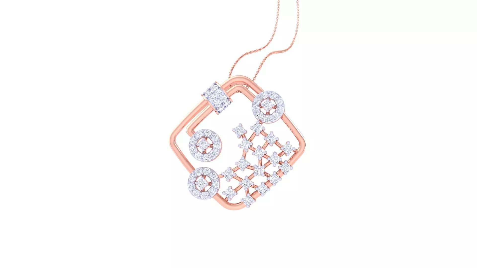 High Jewelry Pendant Necklace 3dm stl 3mf obj glb 3D print model_0