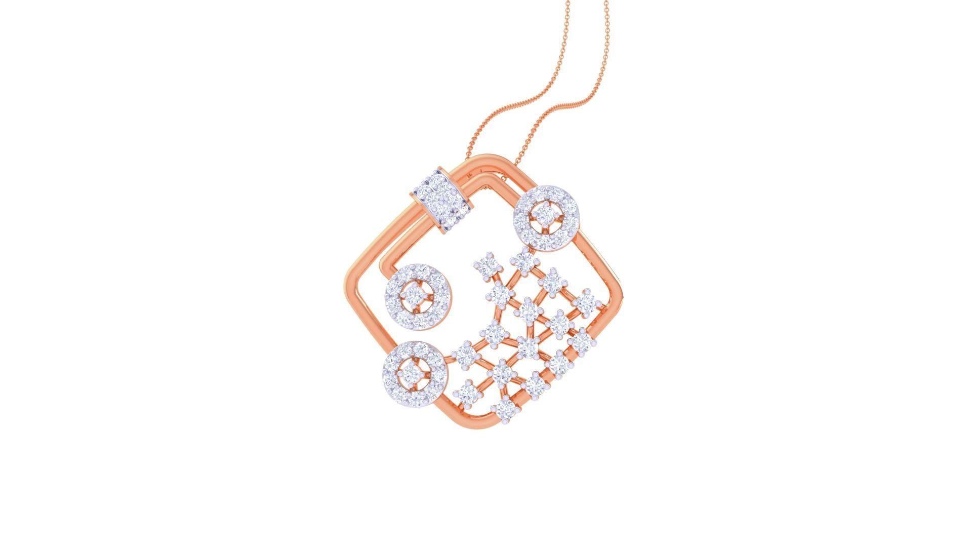High Jewelry Pendant Necklace 3dm stl 3mf obj glb 3D print model_5