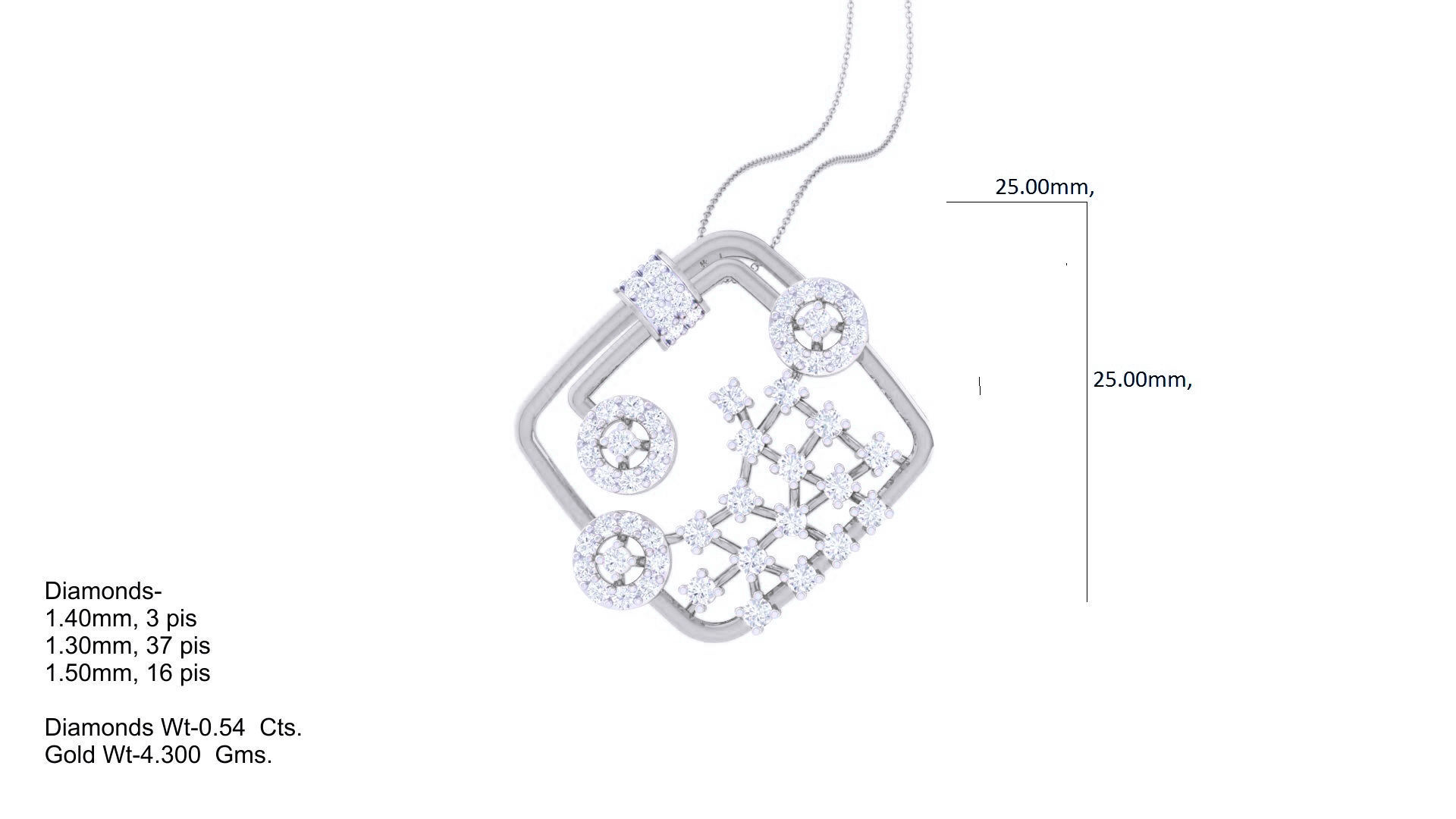 High Jewelry Pendant Necklace 3dm stl 3mf obj glb 3D print model_1