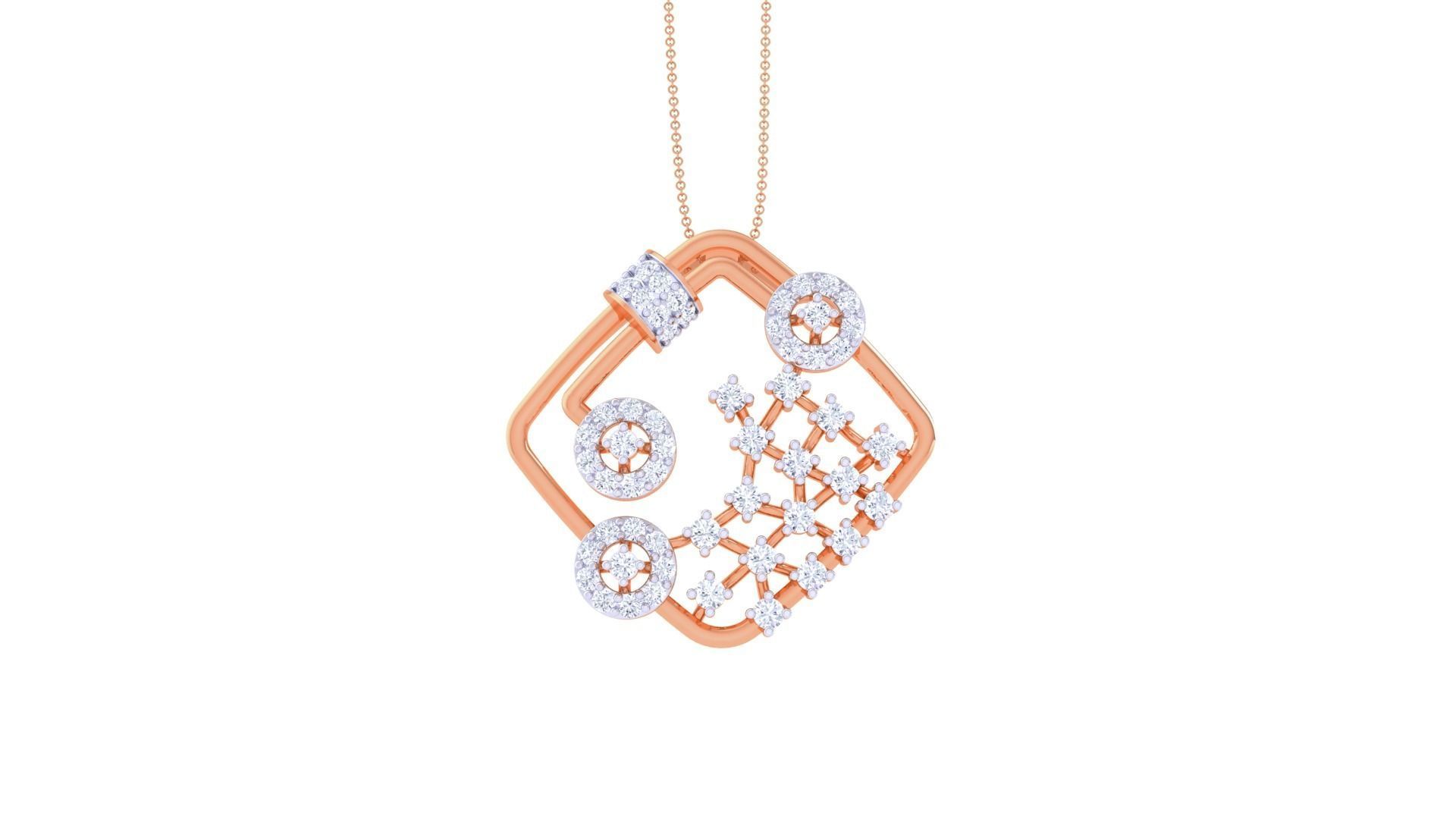 High Jewelry Pendant Necklace 3dm stl 3mf obj glb 3D print model_8