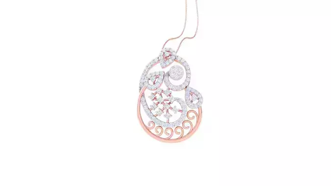 High Jewelry Pendant Necklace 3dm stl 3mf obj glb 3D print model