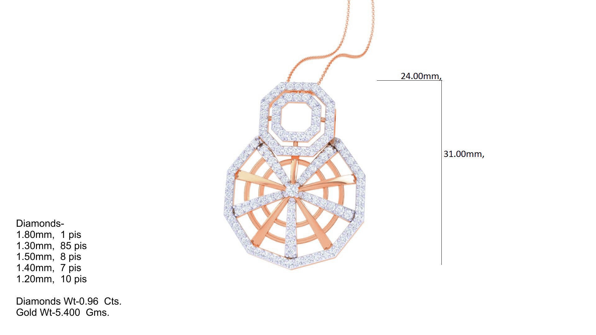 Spider Web High Jewelry Pendant Necklace 3dm stl 3mf obj glb 3D print model_4