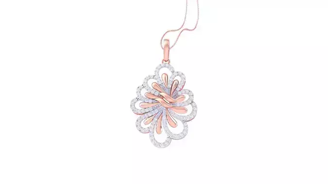 High Jewelry Pendant Necklace 3dm stl 3mf obj glb