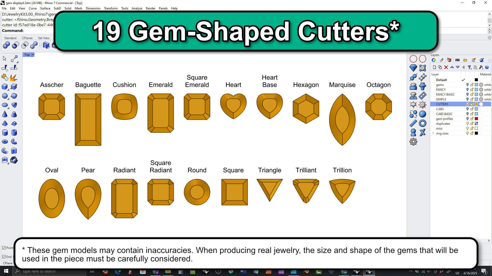 Rhino Gem Library 3D model_5