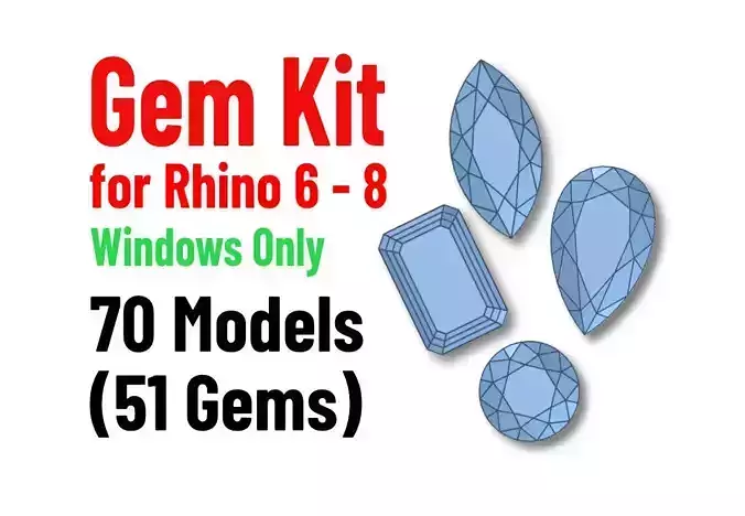 Rhino Gem Library 3D model