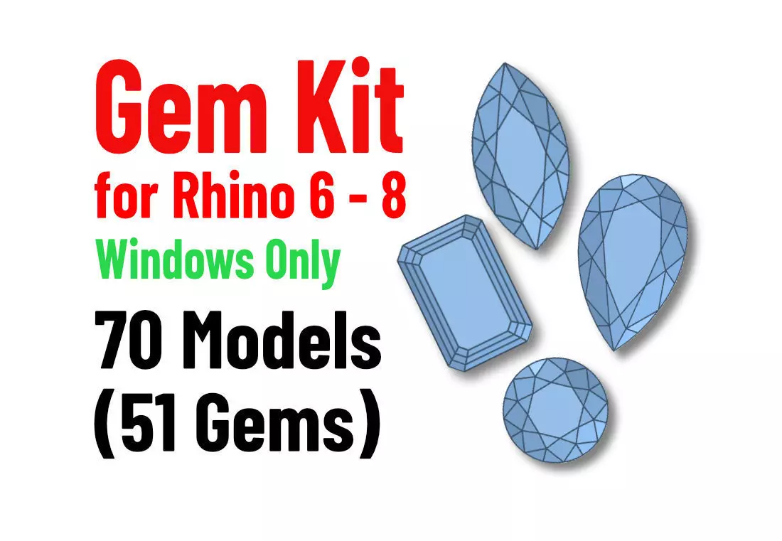 Rhino Gem Library 3D model_0