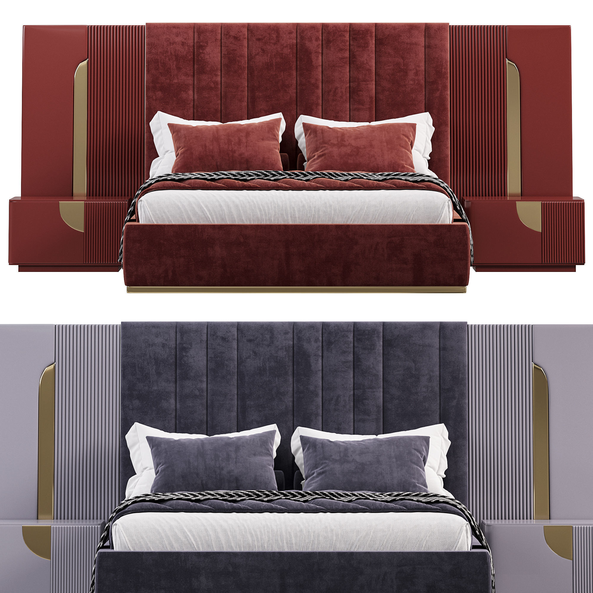 Dorente Bed By Evgor Collection 3D model_1