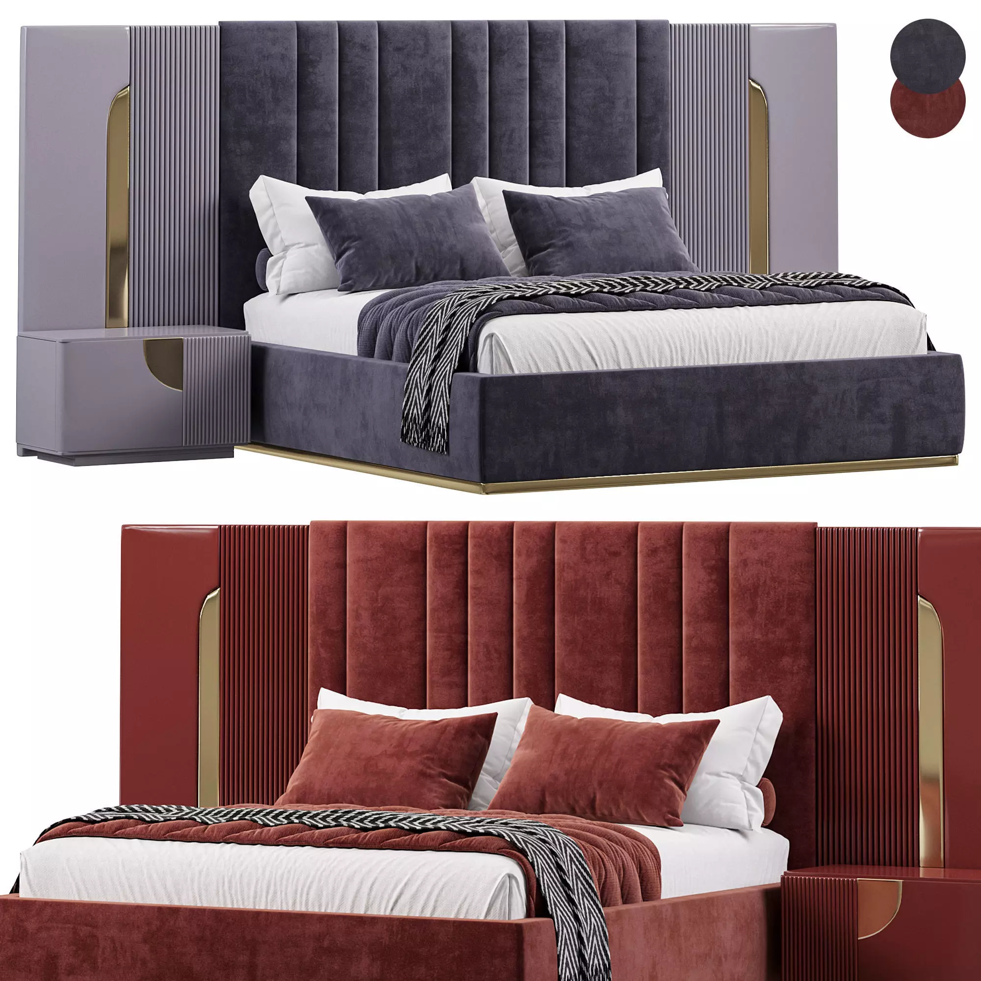 Dorente Bed By Evgor Collection 3D model_0