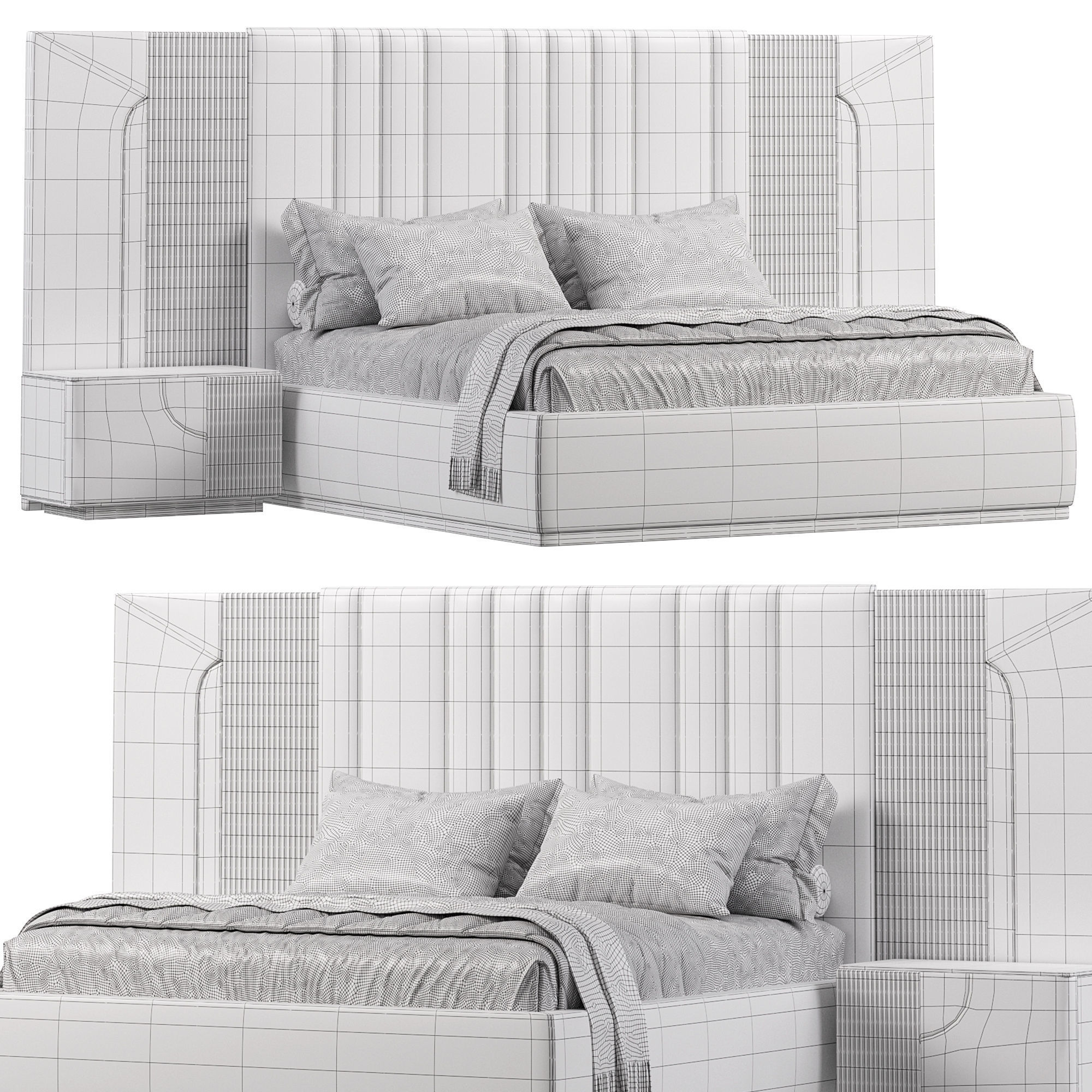 Dorente Bed By Evgor Collection 3D model_2