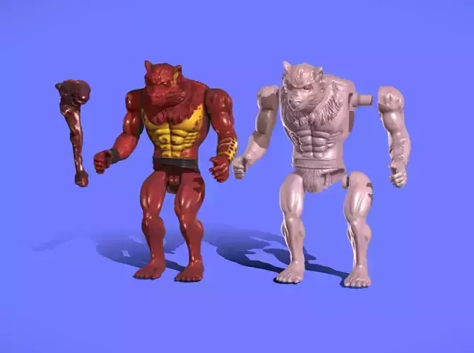 80s THUNDERCATS JACKALMAN FIGURE - PRE-CUTTED -