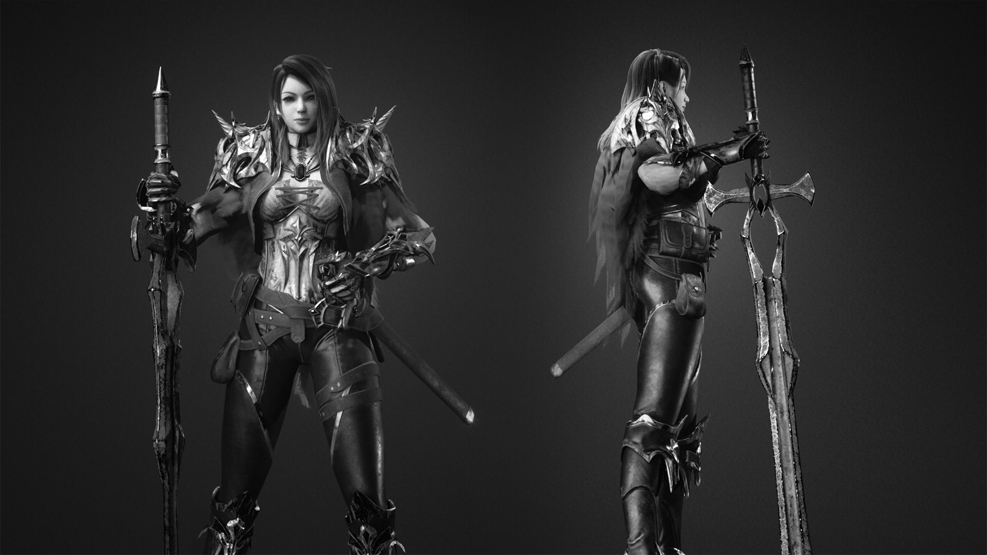 Girl Knight Low-poly 3D model_5