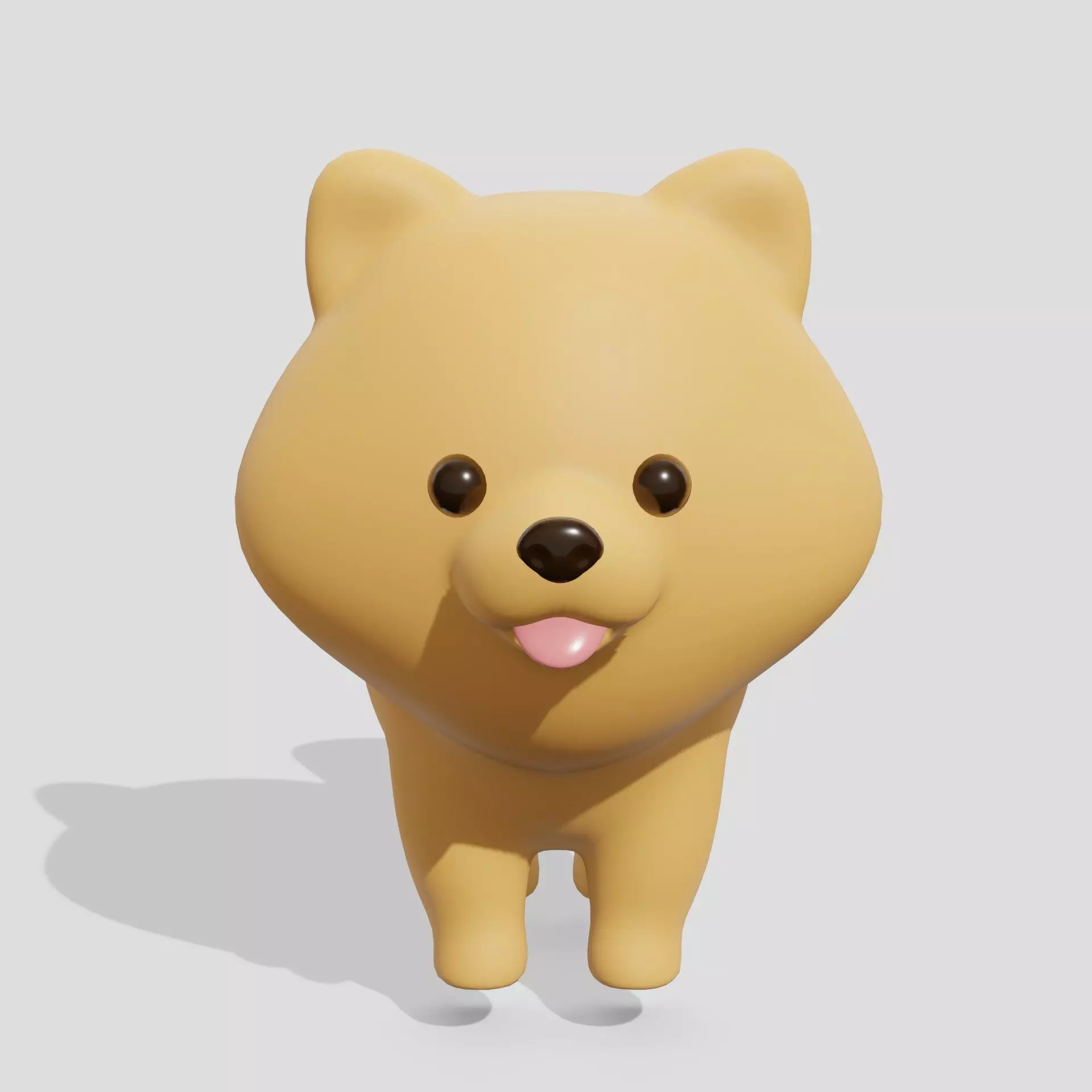 Cute Pomeranian dog Low-poly 3D model