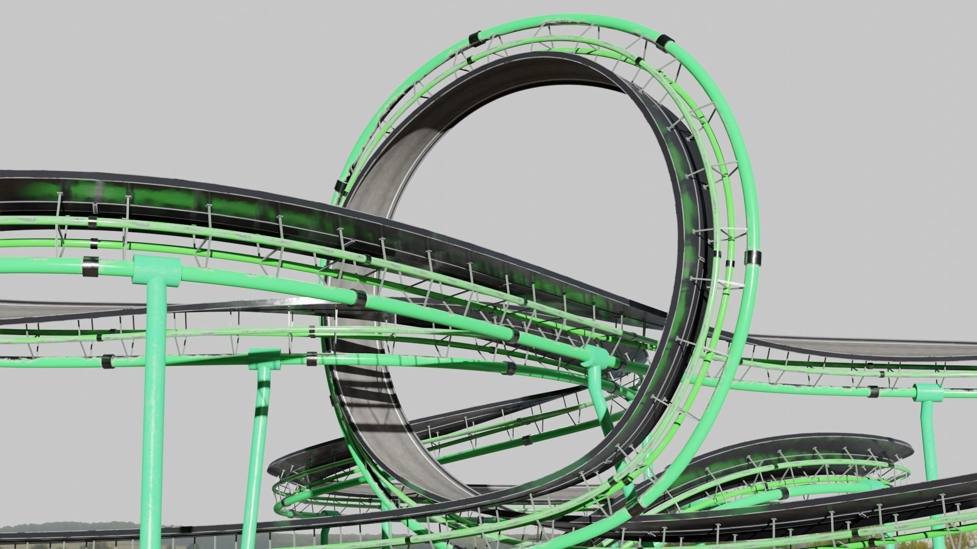 Acrobatic Auto Circuit Low-poly 3D model_5