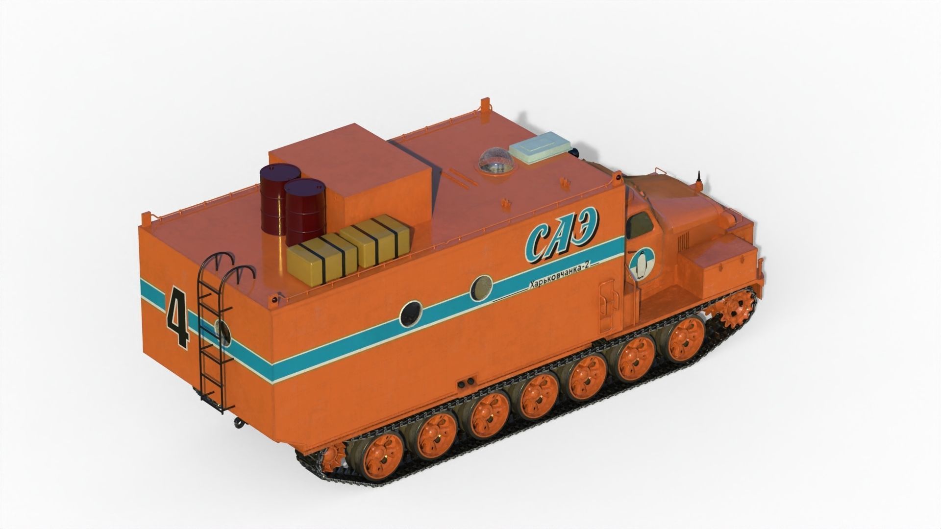 Kharkovchanka-2 Soviet Antarctic Cruisers STT  3D model_14