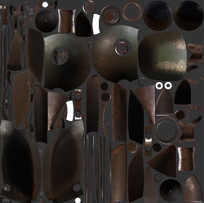 Mechanical Bird Figurine Low-poly 3D model_16