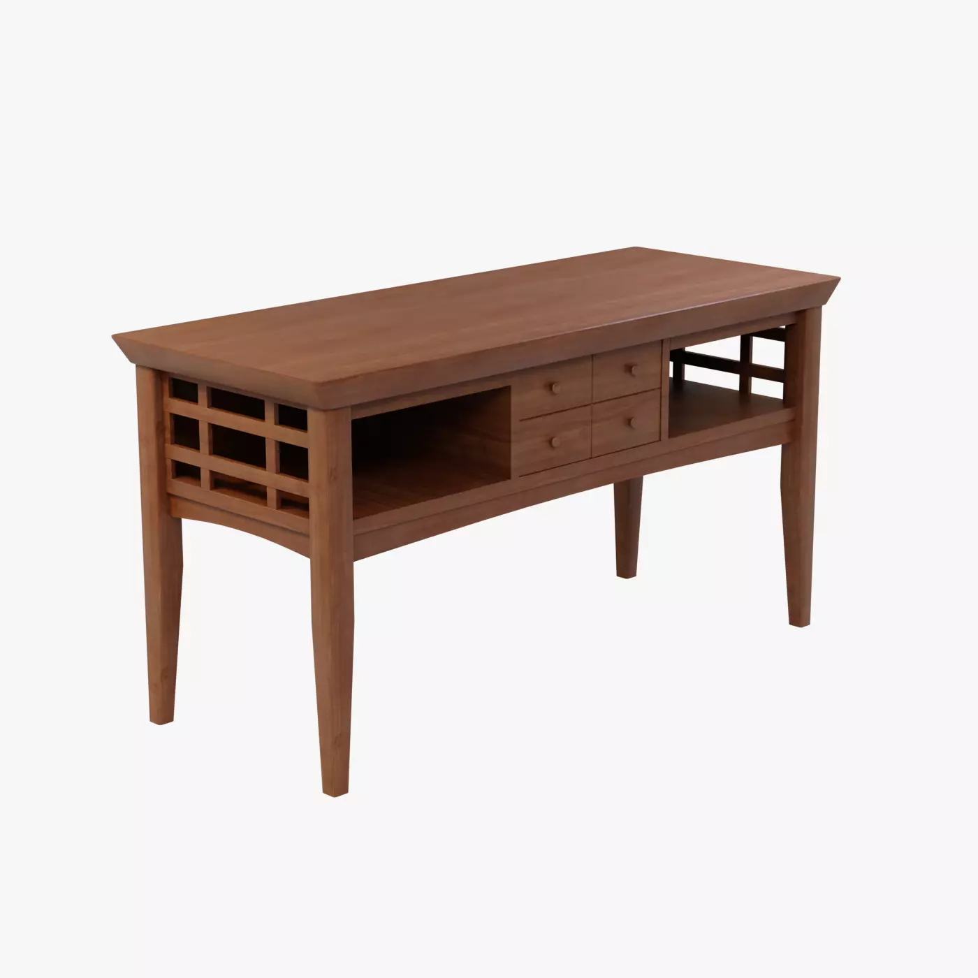 Wooden Entryway Table 3D model_0
