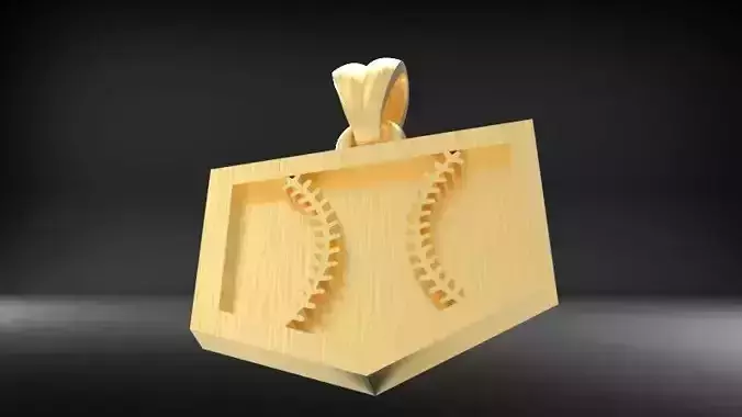 Baseball Stitching Homeplate CutOut Pendant Charm Jewelry 3D print model
