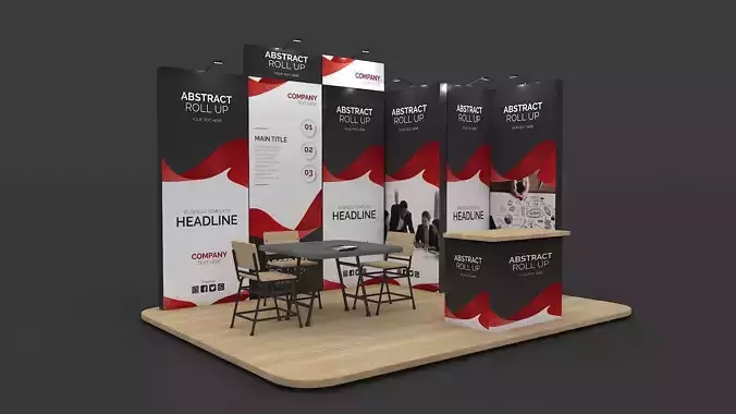 Exhibition booth 3D model