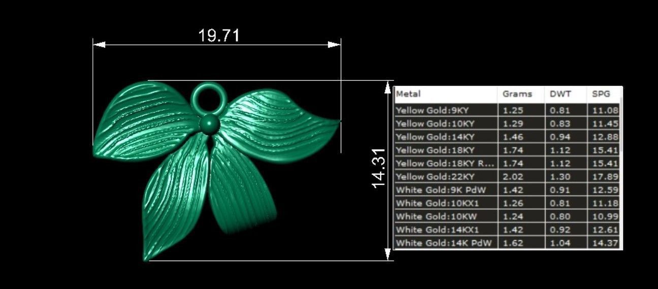 hanging flowers 3D print model_7