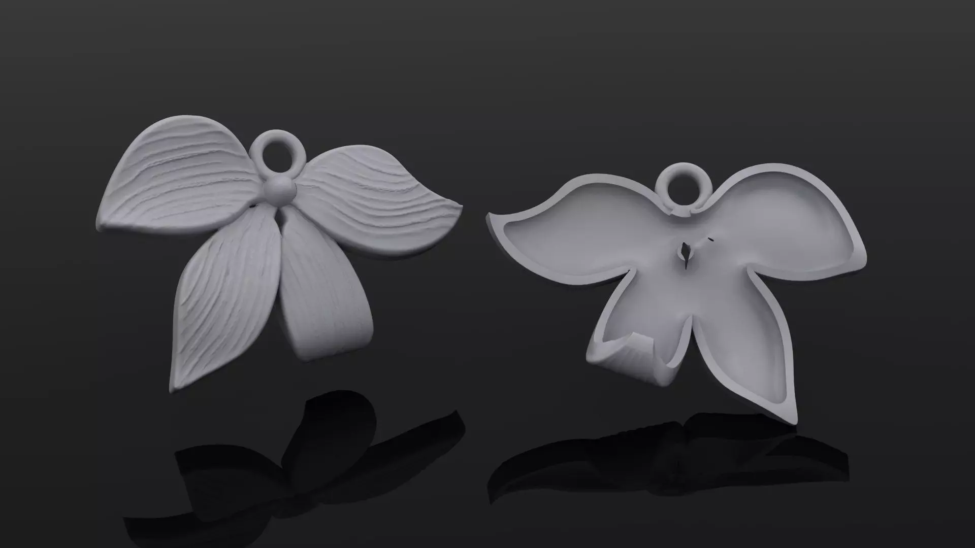 hanging flowers 3D print model_0