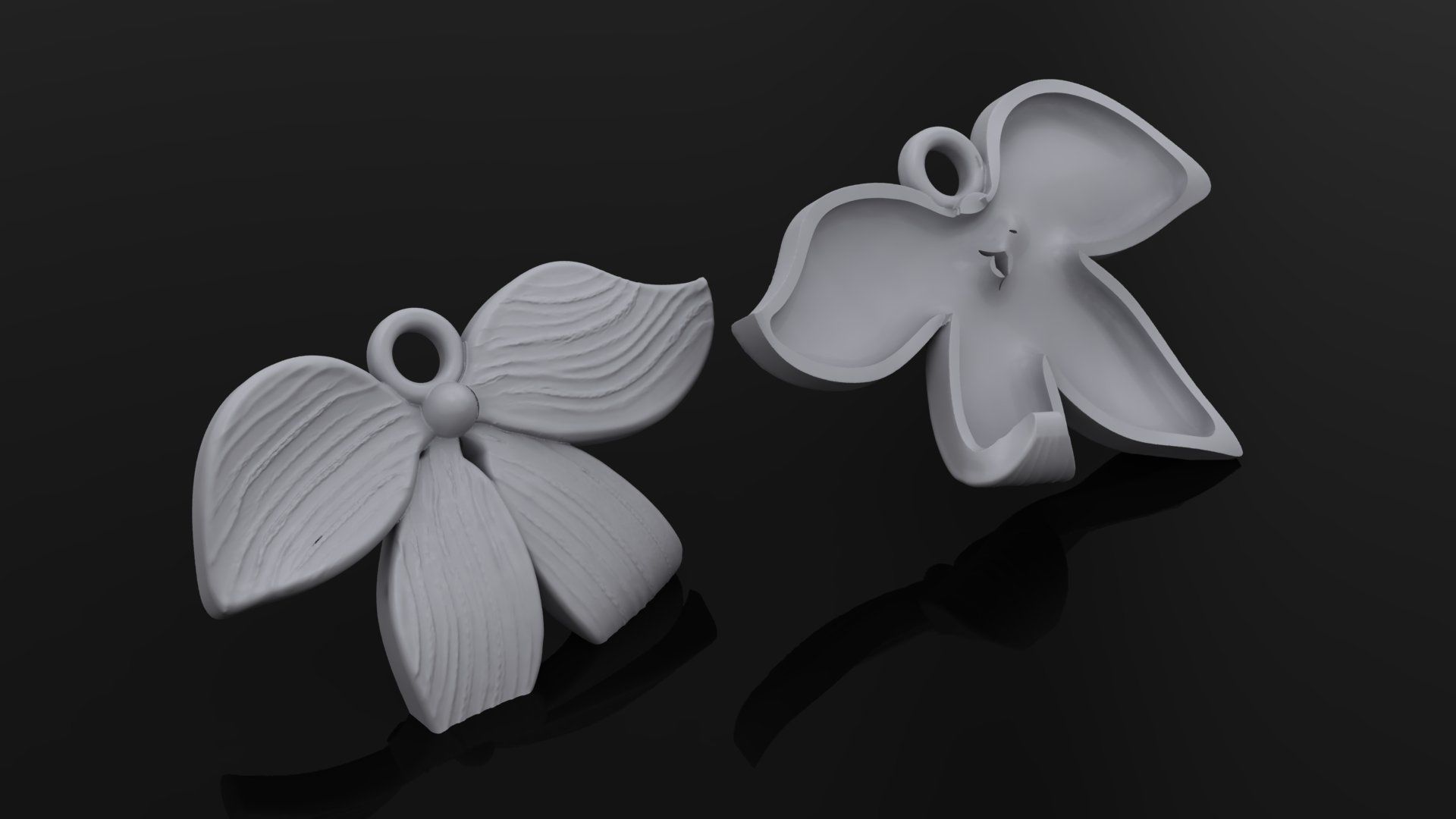 hanging flowers 3D print model_1