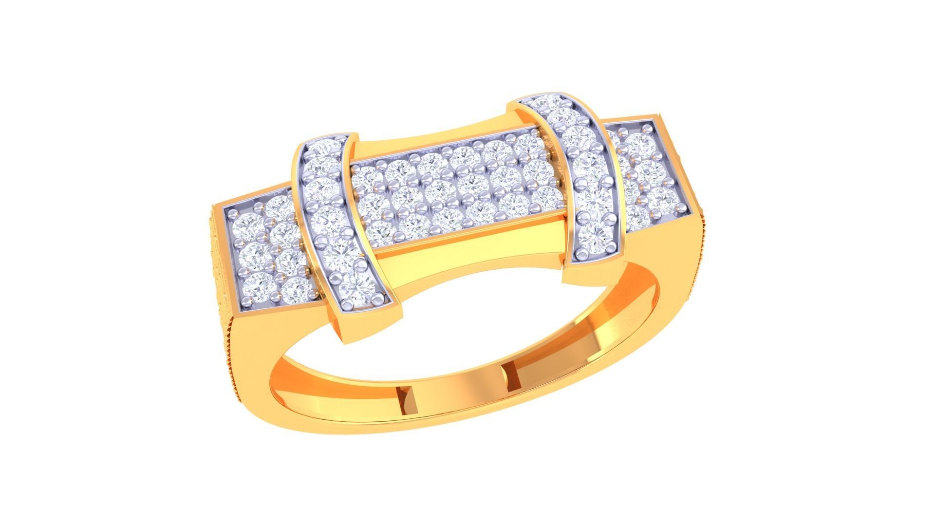   Gents Diamond Ring 3dm stl etails 3D Model Collection 3D model_3